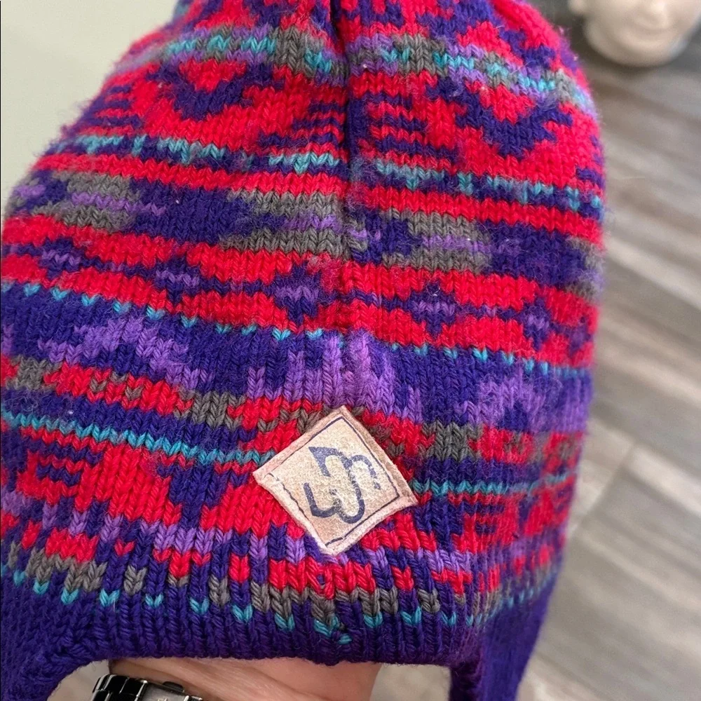 Made in Canada Merkley Headgear 100% Pure Virgin Wool Patterned Ski Hat